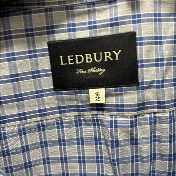 Ledbury Men's Blue Checkered Shirt - Picture 4 of 5